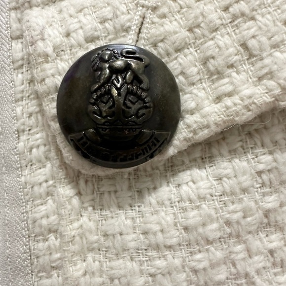 Vintage Bebe white tweed coat jacket size medium - Picture 5 of 5